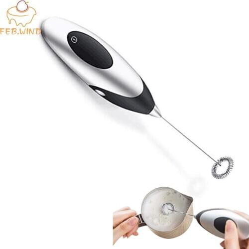 Handheld Electric Milk Frother Home Mini Milks Frother Cappuccino Coffee Milk Foam Maker/Whisk Egg Beater Battery Powered 069