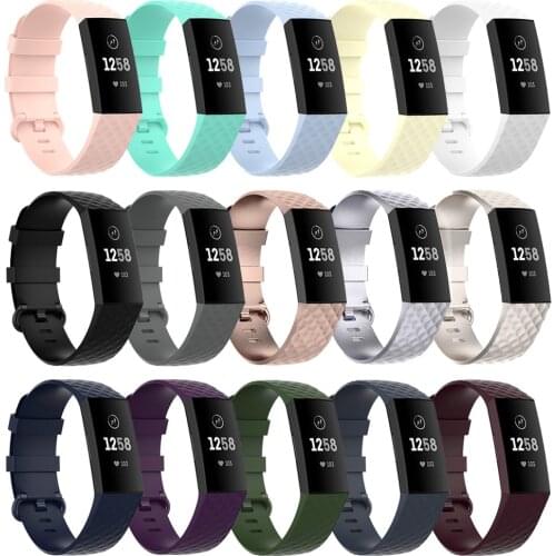 Sillicone Watch Strap For Fitbit Charge 3 4 Band Bracelet Replacement Accessories Wristband Watchband For Fitbit Charge 3 SE Sma