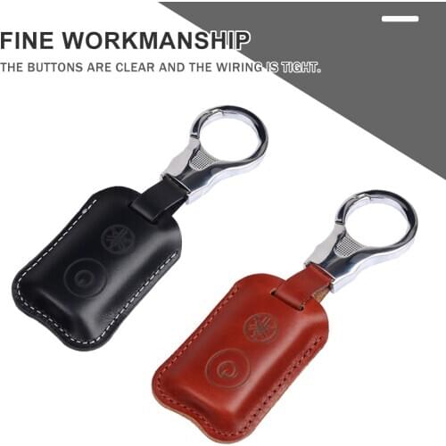 Motorcycle Smart Remote Fobs Cover Leather Key Case Chain For YAMAHA NMAX155 Xmax300 X N-Max NMAX XMAX 125 250 300 400