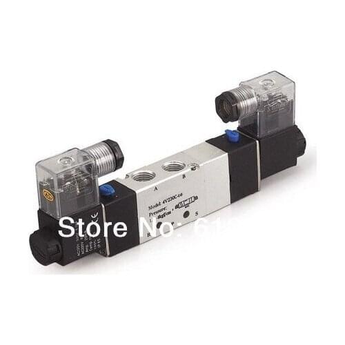 4V220-08 DC24V AC220V DC110V 380V solenoid valve air valve SNS Pneumatic parts RC1/4'' 2/5way control valve double Coil