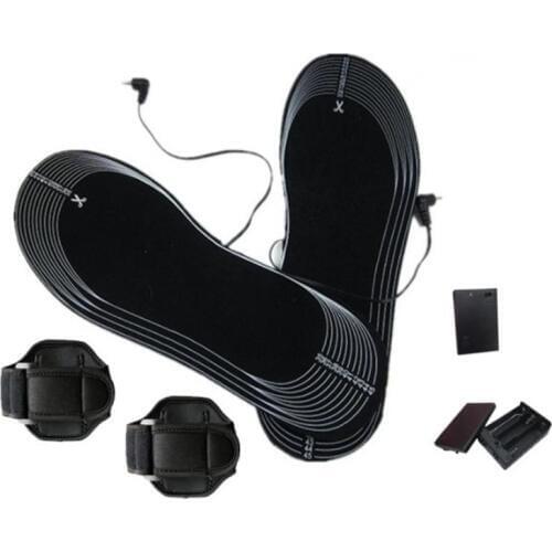 1 Pair Unisex Winter Outdoor Battery Heating Insole Warm About 50 Degrees Carbon Fiber Heating Insoles