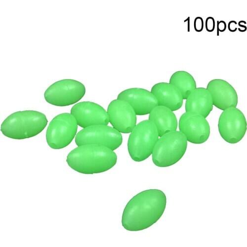 100-200pcs/lot Luminous Beads Fishing Space Beans round Float Balls Stopper light Balls sea for Fishing Tackle lure Accessories