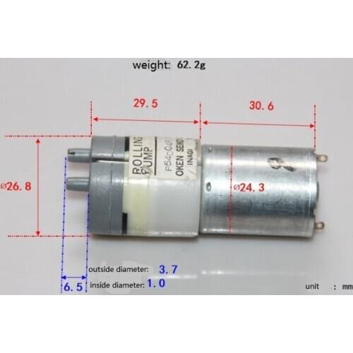 Air pump :DC12V/ miniature/diaphragm pump/double holes/second-hand lzx
