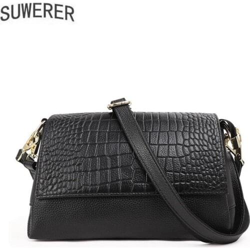 Crocodile Pattern leather Bag Female 2021 New Trend All-match soft leather bag high quality single shoulder messenger bag female
