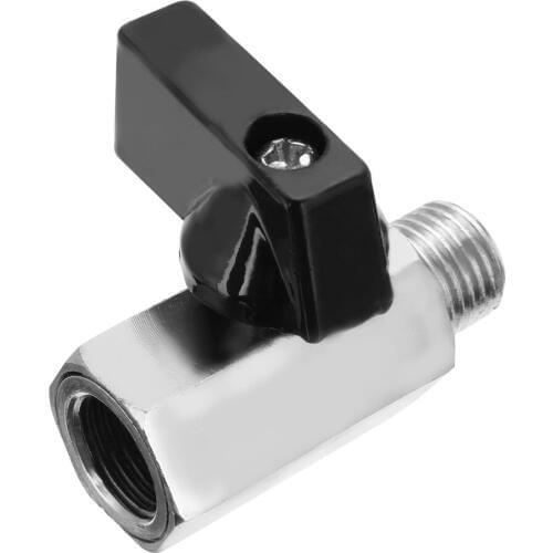 1Pcs 1/4"1/2" BSP Mini Brass Ball Valve Mayitr Air Oil Water Ball Valve MxF Air Compressor Accessories