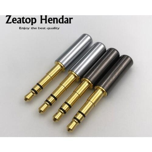 10Pcs Copper Mini 3.5 mm 3 Pole Long Plug Audio Jack Earphone Adapter for DIY Stereo Headset Earphone New Type