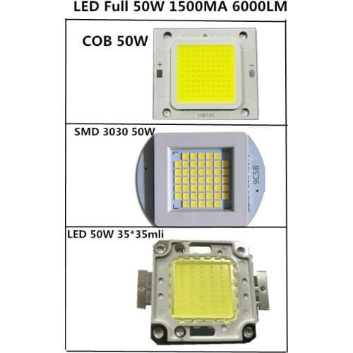 20PCS/lot COB Real 50W 1500MA 6500LM 32V 35mli LAMP LED light beads Warm Cold white high power good quality for Street Lights