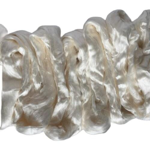2021 New Natural Silk Roving 100% Silk Top Fiber for Scarf 100% silk Top Fiber for 125g/pc