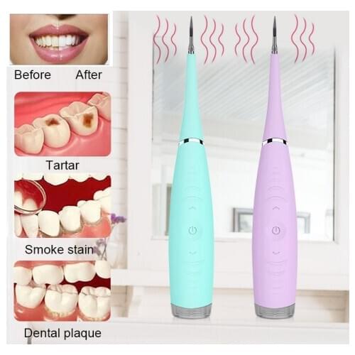 2021 Portable Electric Sonic Dental Scaler Tooth Calculus Remover Tooth Stains Tartar Tool Dentist Teeth Whitening Oral Hygiene