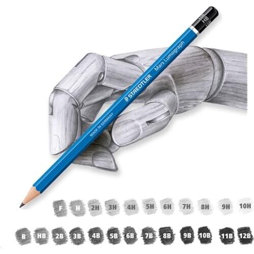 3pcs Staedtler Sketching Pencils 100 Blue Body Professional Drawing Pencils for Student Artist Designer 9H 10H 9B 10B 11B 12B