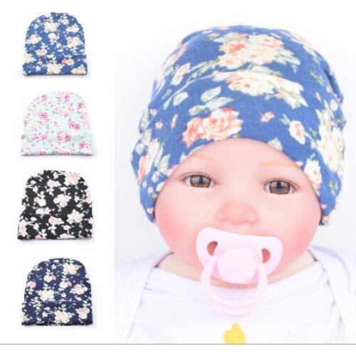 5pcs/lot Fashion Baby Flower Hat Girl Toddler Infant Children Cotton Floral Hat Cap Newborn Hats Baby Beanies Cap Hospital Hat