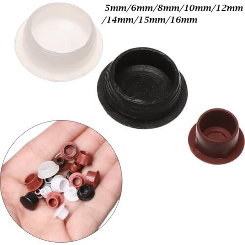 50 Pcs/Pack Furniture Hole Covers Protection Screw Cover Decor Dust Plug Stopper Cabinet Drill Hole Plug Hardware Grommet 5-16mm
