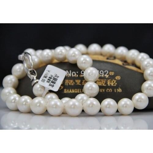 AAA 18"12-13mm REAL NATURAL south sea white pearl necklace 14 GOLD