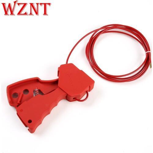 Free shipping 3.5mm 2.4M RED Lockout Safety Supply Squeezer Multipurpose Cable Lockout