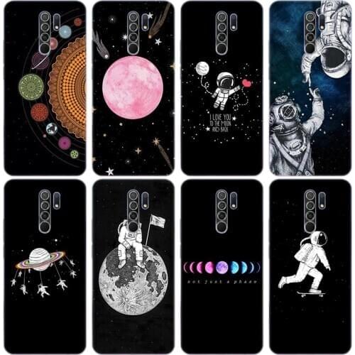 Moon Stars Space Astronaut Silicone Case for Xiaomi Redmi Note 9 Pro Max 9S 8T 8 8A 9 9A T 9C K30 Ultra K30i 10X Pro Soft Cover
