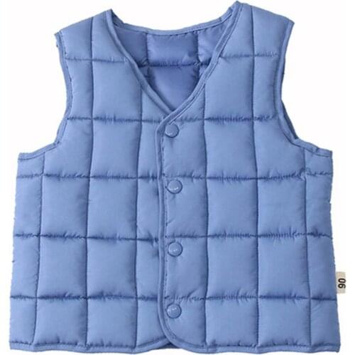 Baby Vests Winter Autumn Warm Outerwear New Fashion Kids Boys Girls Toddler Children Sleeveless Down Cotton Jacket Coat Vest