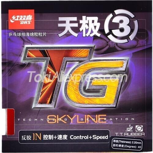 DHS SKYLINE 3 / TG3 / TG 3 Table Tennis Rubber Pips-In Original DHS Ping Pong Sponge