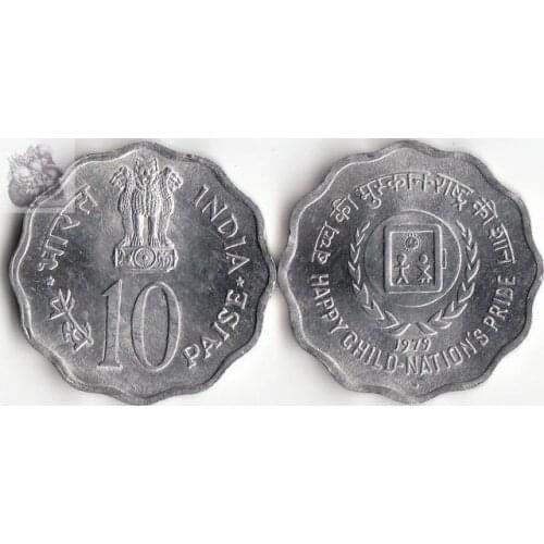 India 10 paise Coin 1979 Edition Coins Asia New Original Coin Unc Collectible Edition Real Rare Commemorative
