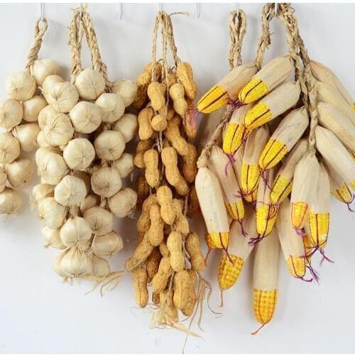 Simulation Vegetable String Pendant Artificial vegetables Fake vegetables Foam Pepper Peanut Corn Garlic Restaurant Decorations