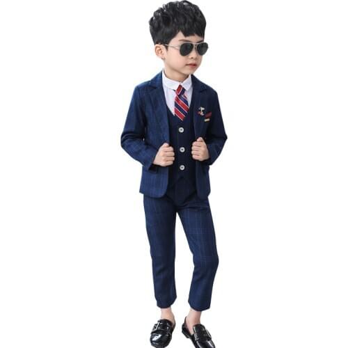 Boys Suit For Weddings Kids Wedding Birthday Party Dress Blazer Boys Clothes Costumes For Children Kids Blazers Boys Suits
