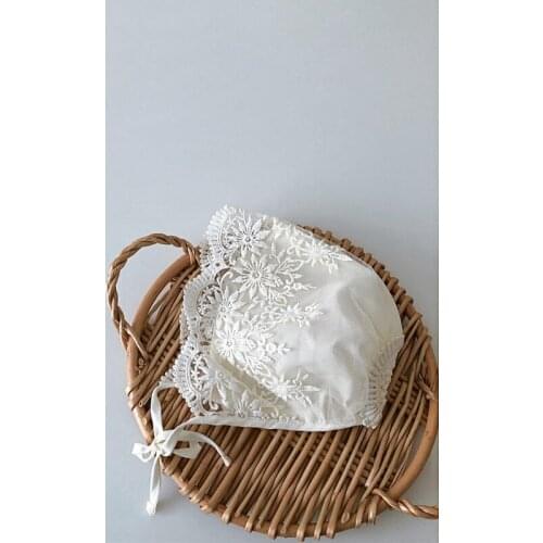 Baby Girl Lace Cotton Hat Toddlers Sun Protection Breathable Cap Suck Sweat Cotton Summer Bonnet Sunhats for Toddlers