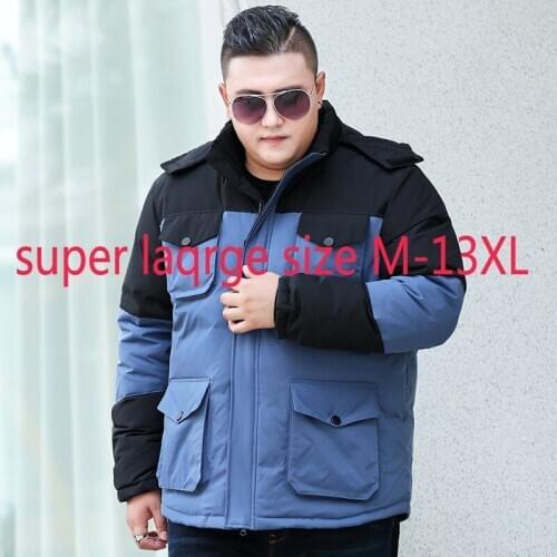 New Arrival Men Super Large Down Jacket Young Coat Enlarged White Duck Down Thick Casual Short Plus Size M-10XL 11XL 12XL 13XL