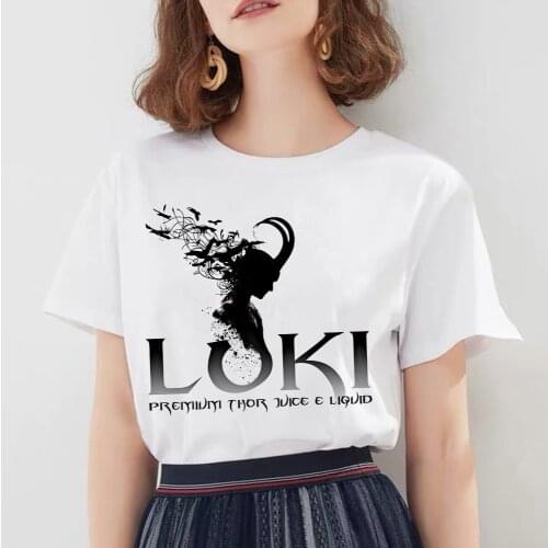 Summer Super Hero Loki T-Shirt God of Mischief Loki Letter Graphic Tees Tops Unisex Kawaii Marvel Cartoons T-shirt Women Clothes