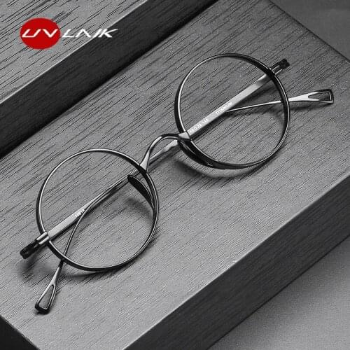 2021 Pure Titanium Glasses Frame Men Vintage Round Optical Myopia Prescription Eyeglasses Women Luxury Brand Retro Small Eyewear