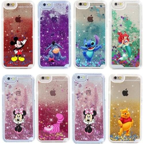 New Disney Mickey Minnie Shining Glitter Shockproof Transparent Phone Case for IPhone 11/12 Pro Max/12 Mini/XR/XS Max/X/7/8/Plus