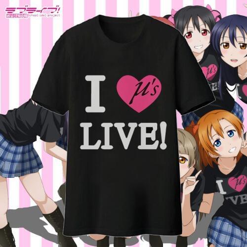 New LOVE LIVE! LOVELIVE Cosplay T-shirt Summer Nico Yazawa Kotori Minami Anime Cotton Short Sleeve Tees
