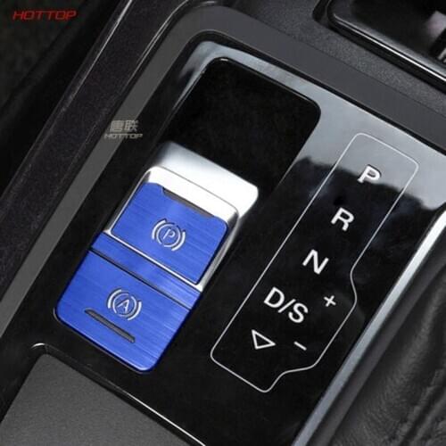 P Buttons Electronic Handbrake Sequins Decoration Cover Trim 3Pcs For Audi A6L 2012-2018 Aluminum Alloy Car Accessorie