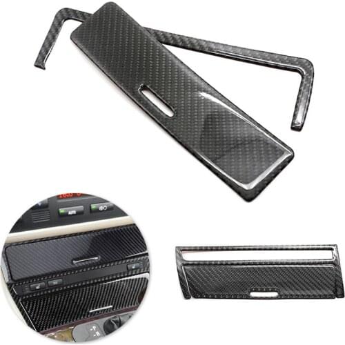 For BMW 3 series E46 1998 1999 2000 2001 - 2005 Car Center Control Gear Shift Cigarette Lighter Panel Carbon Fiber Cover Decor