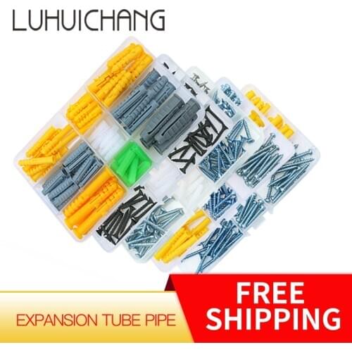 Luhuichang Plastic Expansion Tube Pipe Wall Anchors Plugs Expansion With Phillips Head Screw Kit