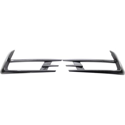 For Golf 7 MK7 2014-2017 Fog Light Lamp Cover Bumper Grille Trim Carbon Fiber