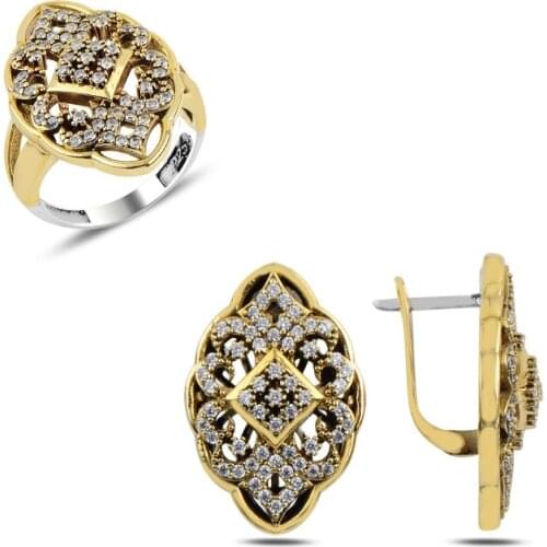 Silver 925 Sterling Zircon Cubic Zirconia Authentic Set