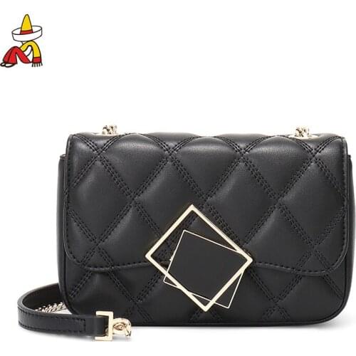 Mexican Chain Shoulder Bag For Women 2021 Casual Wild Diamand Lattice Crossbody Comfortable Solid Color Handbag For Girls