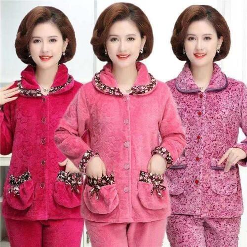 Thick Women Pajama Sets Flannel Warm Pyjamas Women Homewear Animal Sleepwear Pijama Nightwear Girls Home Clothes Suits