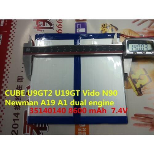 U9GT2 U19GT Vido N90 A19 A1 dual engine 3670140 36140140 8600mAh Chi V9 Battery DIY 7.4V Tablets Batteries MID PDAs