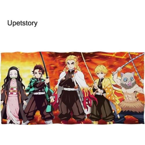 Upetstory Adults Soft Shower Towel Demon Slayer Large Face/Hair/Bath Towel in Bathroom Comfortable Beach Dry Towels 75x150cm
