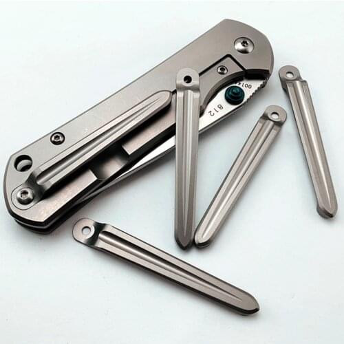 1 Pcs CNC Titanium Alloy TC4 Knife Back Clip One-piece Making DIY Folding Knife Pocket Clip For 812 901 902 9103 9104 Tools Part
