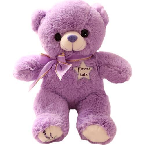 1pcs 35cm lovely Lavender Bear Purple Teddy Bear Plush Bear Toys Stuffed Doll High Quality Birthday Gifts For Kids