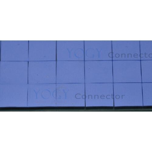100 pcs/lot) 15*15mm Thickness=1.5mm Blue Silicone thermal pads, Commonly used in the PCB board chip cooling