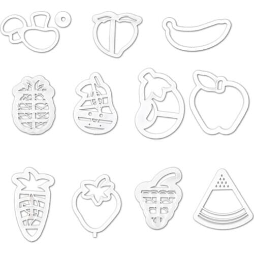 11pcs/set Plastic Fondant Children Cookie Cutter Cake Mold Biscuit Emboss Mould