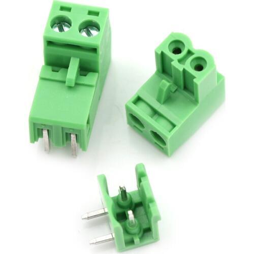 20pcs Universal 2 Poles/2Pin PCB 5.08mm PCB Screw Terminal Block Connector Tools