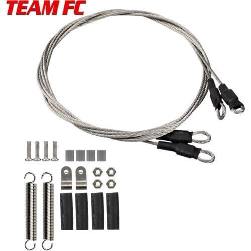 2pcs RC Car Modified Part Steel Rope for 1/10 RC Crawler Traxxas TRX-4 TRX4 Axial SCX10 90046 D90 D110 Tamiya Mst