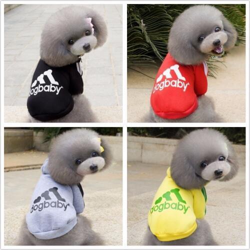 4Pcs/Lot New Spring Autumn Warm Coat Pet Dog Clothes Dog Jacket Cute Cartoon Clothing Costume For Small Puppy Dog roupa cachorro