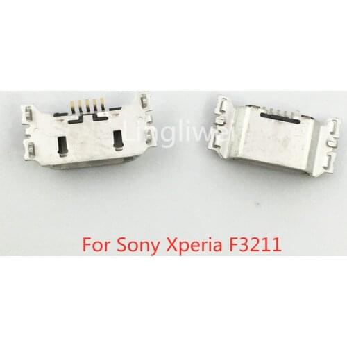 100pcs Micro USB 5pin mini Connector Mobile Charging port For Sony Xperia F3211 F3212 C6/XAU Ultra F3213 F3215 F3216 Charge Dock