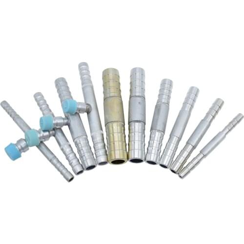 Auto air-conditioning pipe straight-through joint ac hose connector pipe butt with nozzles air conditioning hose fittings 1pc