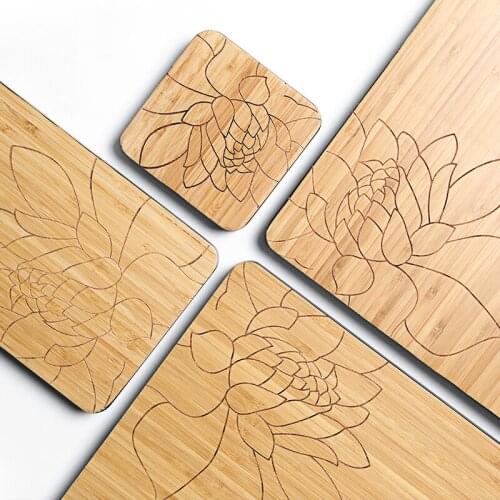 Bamboo Small Tea Tray, Square Round Dry Soaking Tray, Small bamboo Mini Flat Tray, Tea Sea Kung-Fu Tea Set