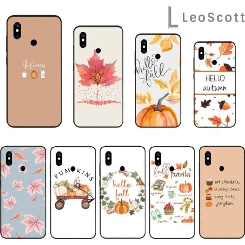 Pumpkin happy autumn fall Luxury Phone Case For Xiaomi Redmi 4x 5 plus 6A 7 7A 8 mi8 8lite 9 note 4 5 7 8 pro